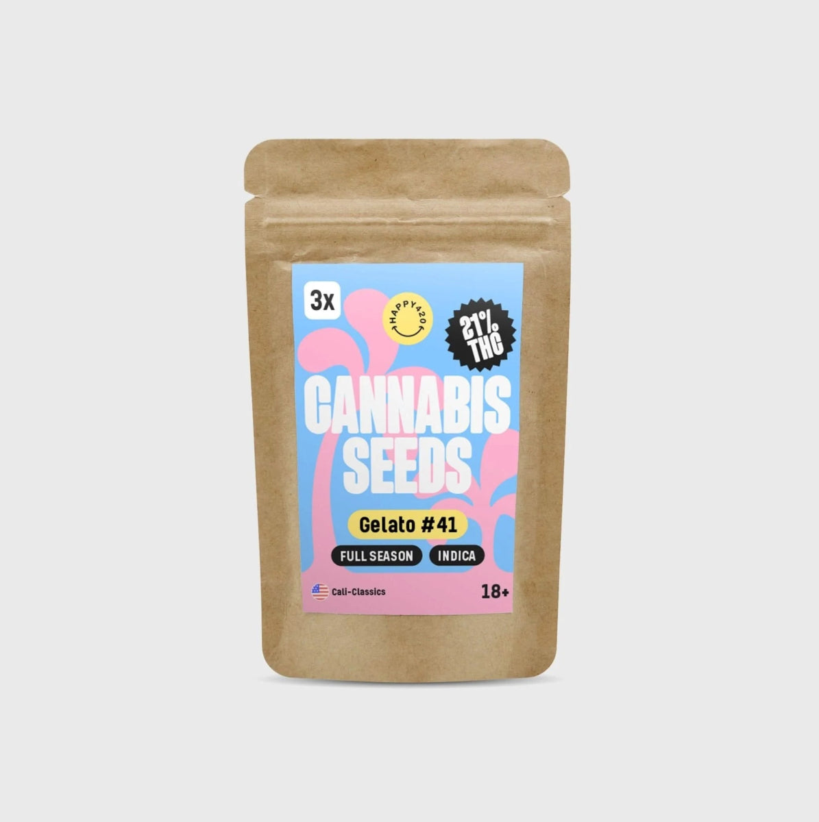 Cali Genetics Gelato 41 25% THC 🌱 full season Cannabissamen 3 Stück - Hanfify