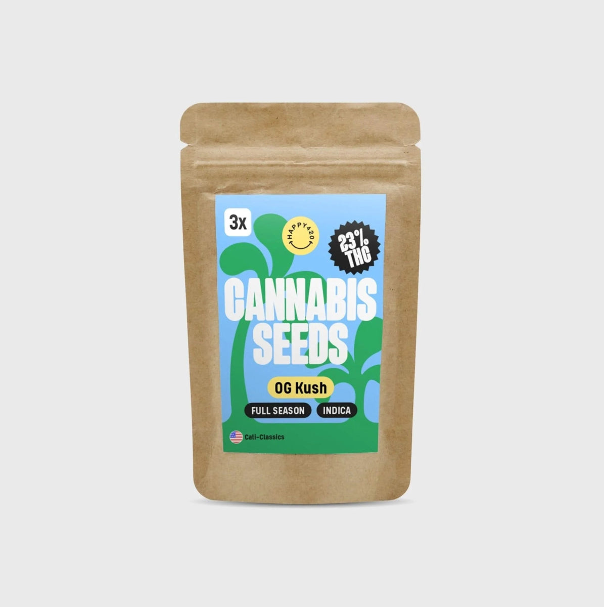 Cali Genetics OG Kush 23% THC 🌱 full season Cannabissamen 3 Stück - Hanfify