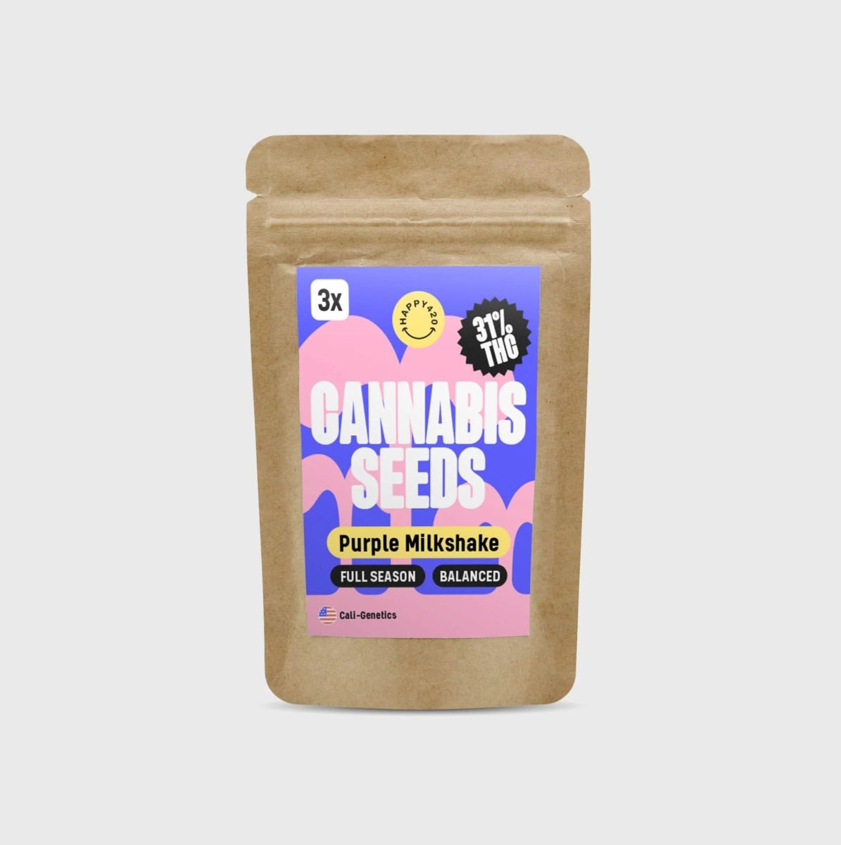 Cali Genetics Purple Milkshake 32,6% THC 🌱 Cannabissamen 3 Stück - Hanfify