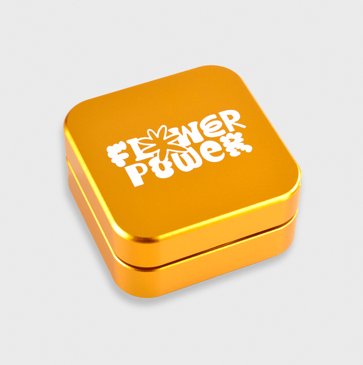 Flower Power Quattro Grinder Headshop Gold - Hanfify