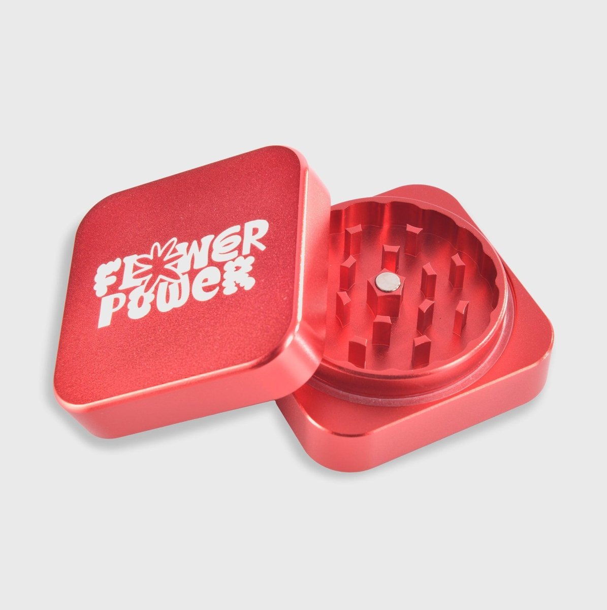 Flower Power Quattro Grinder Headshop Red - Hanfify
