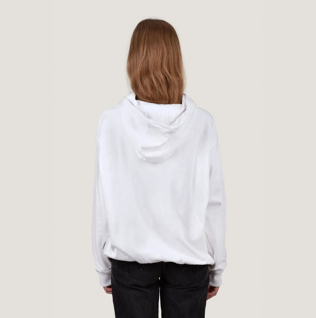 HAPPY 420 - White Oversize Hoodie Merch XS - Hanfify