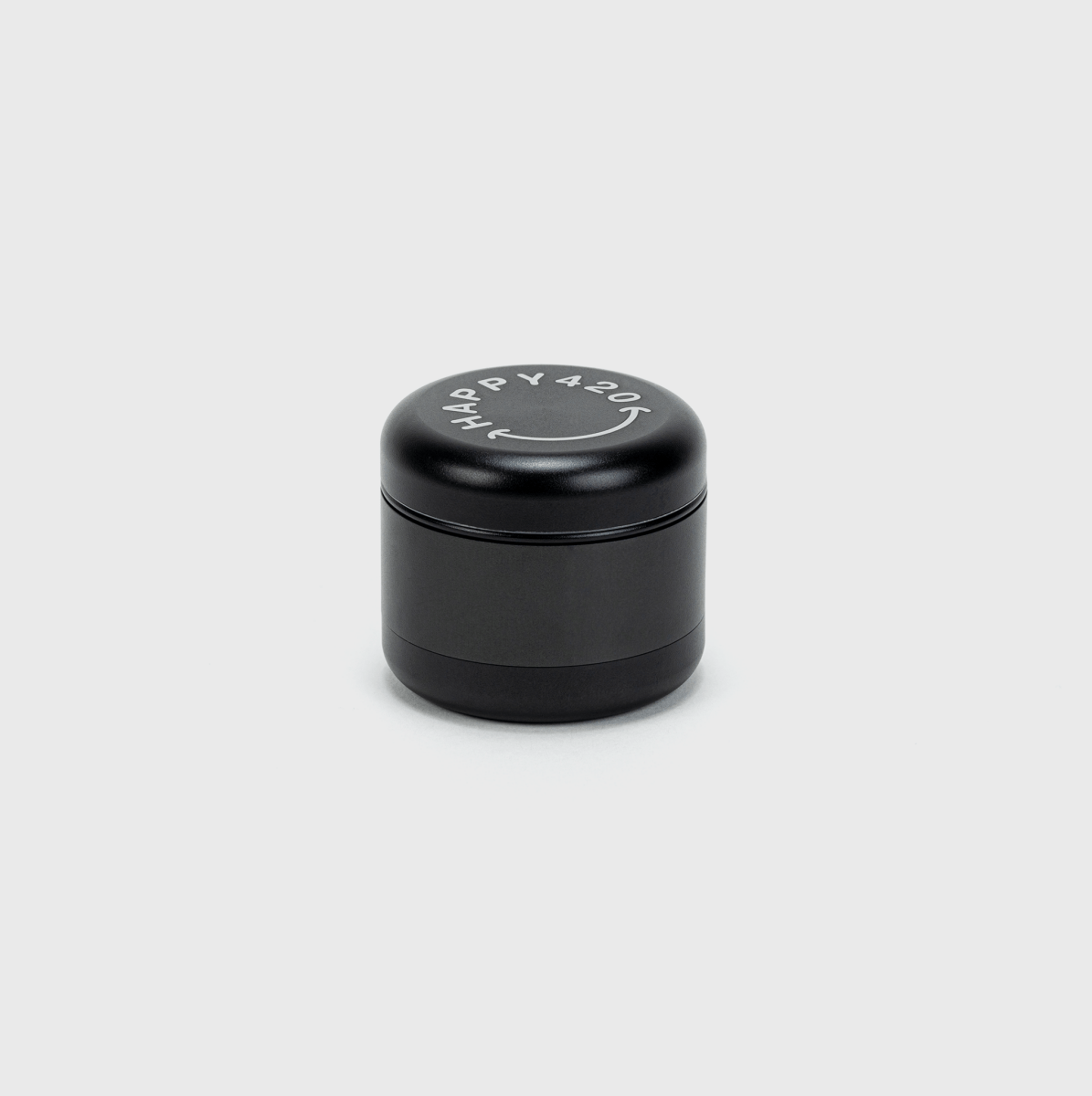 Happy420 Deluxe Quartet Grinder Headshop Black - Hanfify