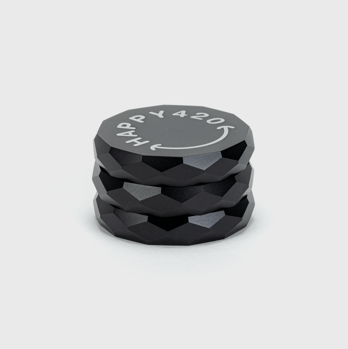 Happy420 Diamond Grinder Headshop Black - Hanfify