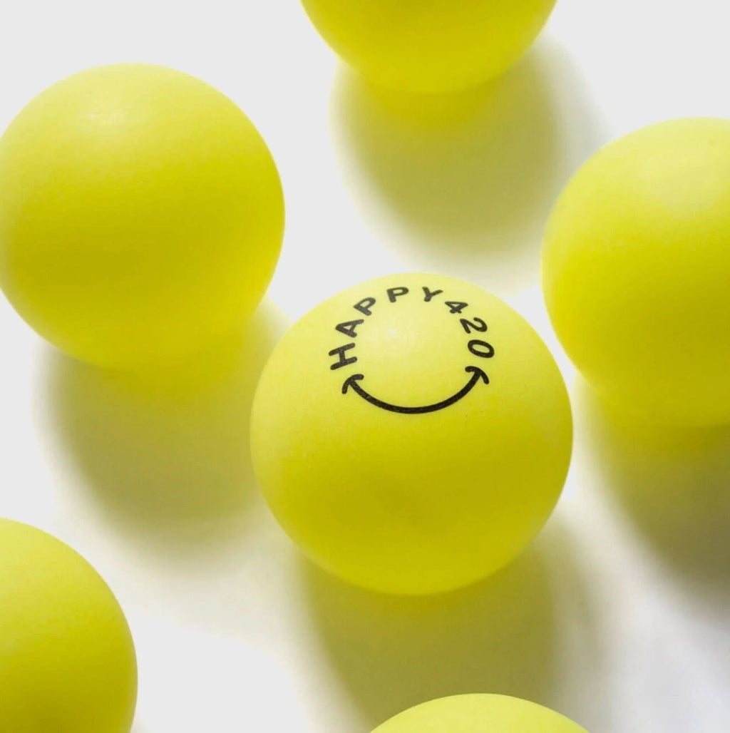 Happy420 Tischtennisbälle 6 Stk. Merch Gelb - Hanfify