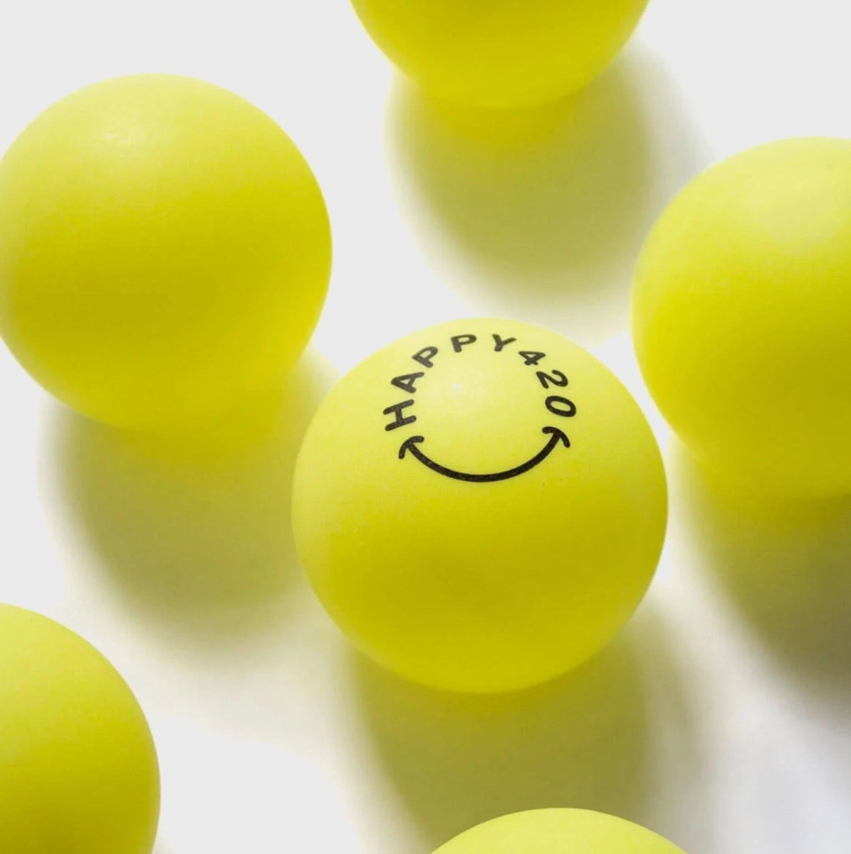 Happy420 Tischtennisbälle 6 Stk. Merch Gelb - Hanfify