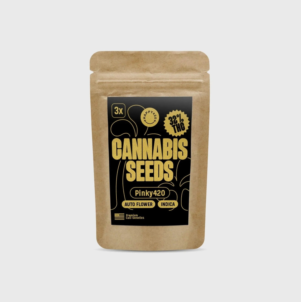 Legendary Cali Genetics Seeds Pinky420 32% THC 🌱 auto flowering Cannabissamen 3 Stück - Hanfify