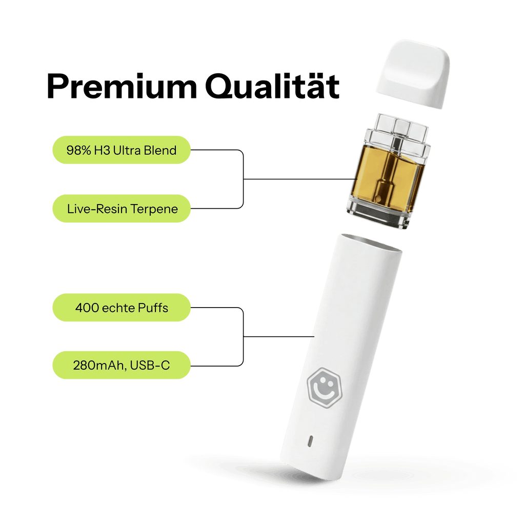 Lemon Haze Vape - H3 Ultra Vapes - Hanfify