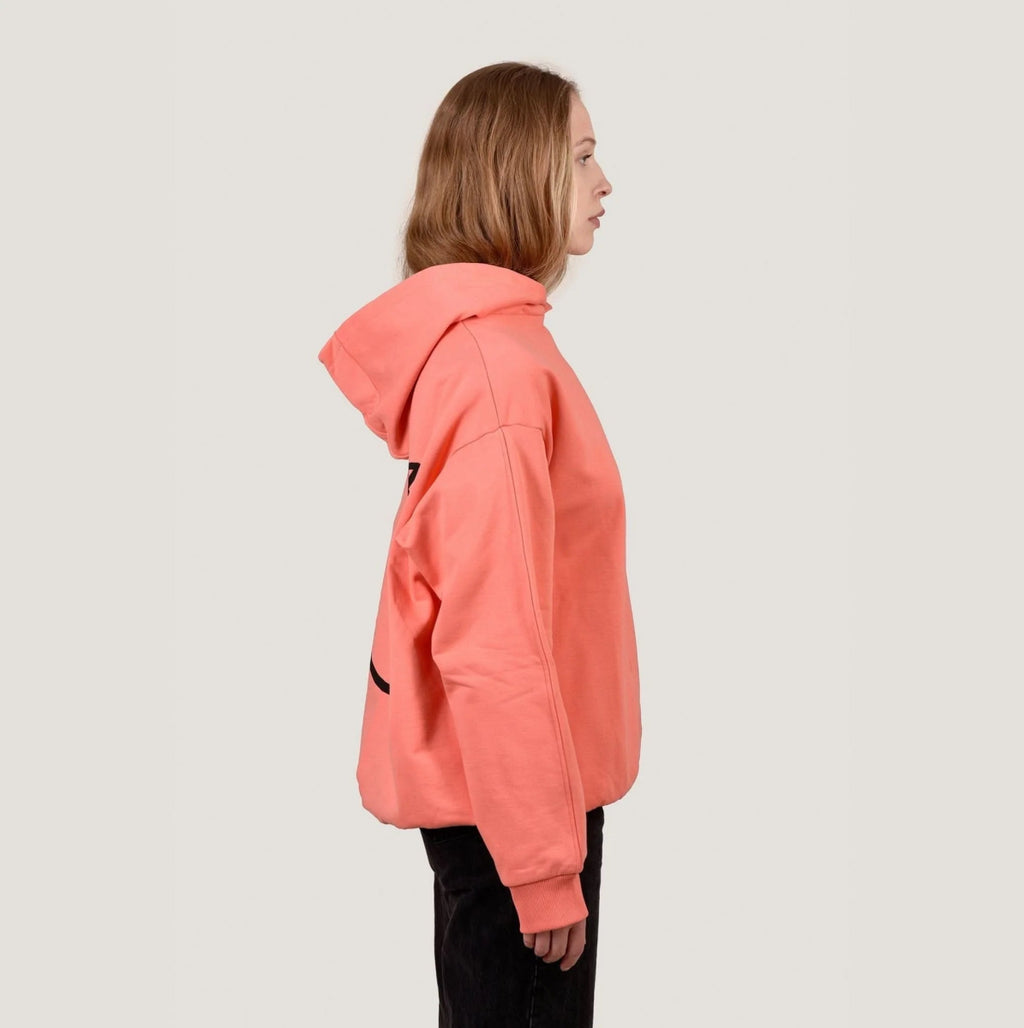SMILE HOODIE - CORAL Merch L - Hanfify
